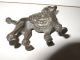 Jugendstil Tier Figur Pudel Königspudell Dog Spritzguss Bronze Zinn 1900-1949 Bild 5
