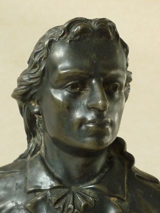 Friedrich Schiller Kleine Figur 19.  Jh.  Zinkguss Bild