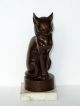 Ältere Bronzefigur,  Katze,  Bastet 1950-1999 Bild 3