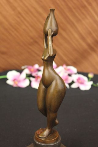 Klassisch After Botero Abstrakt Frauen Bronze Skulptur Marmor Basis Modern Bild