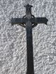 Kreuz Kruzifix Auf Sockel Sakral Jugendstil Um 1899 - Metall - Aus Pfarrhof 1890-1919, Jugendstil Bild 2