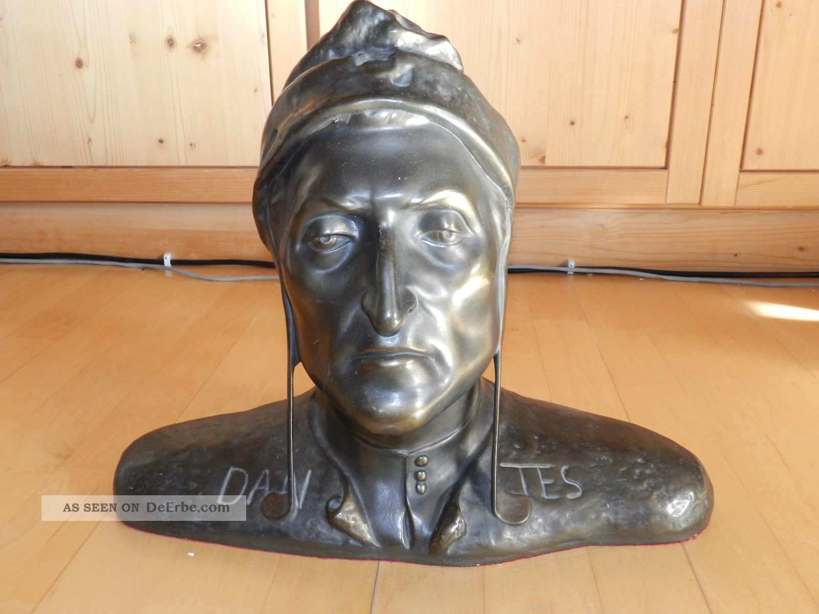 Büste Dante Aligheri Philosoph Dichter Bronze? Bronziert Skulptur Figur Ansehen 1900-1949 Bild
