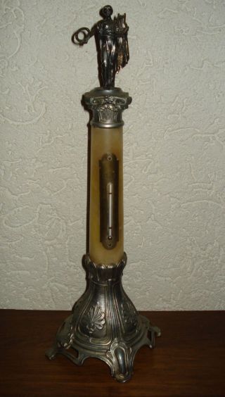 Wunderschönes Altes Tisch - Thermometer,  45 Cm,  Figürlich,  Florales Muster Bild