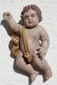 Musealer Altar Barock Engel Putto Geschnitzt 18jhd.  Holz Figur Heilig Gold Antik Kirchliches Gerät & Inventar Bild 1