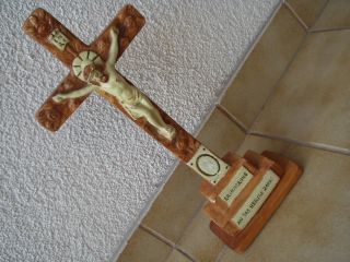 Altes Originales Sehr Schönes Kreuz Mit Einer Aufschrift Und Unbeschädigt Bild