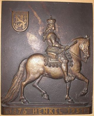 Bronzetafel 75 Jahre Henkel,  DÜsseldorfjan Wellem,  Bronze Bild