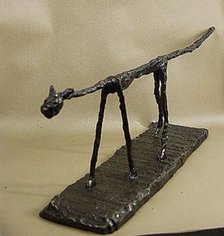 Die Katze,  The Cat,  Bronze,  Frei Nach A.  Giacometti,  Skulptur Bild