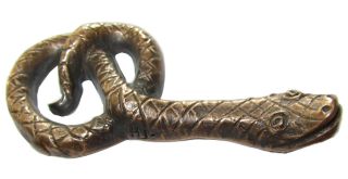 Bronzeplastik Schlange Zufriedenheit Ist Wunderschön Bronze Sculpture Snake Bild