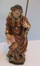 Religiöse Holzfigur - Heiliger Bernhard - Handgeschnitzt Größe 30 Cm 1950-1999 Bild 1