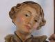 Religiöse Holzfigur - Heiliger Bernhard - Handgeschnitzt Größe 30 Cm 1950-1999 Bild 6