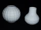 2 Vasen Weiß Op Art Biskuit Scherzer Porzellan 60 - 70er Jahre Nach Form & Funktion Bild 1