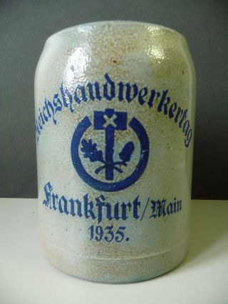 Bierkrug Humpen Krug Reichshandwerkertag Frankfurt 1935 Bild