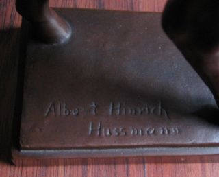 Skulptur Von Albert Hinrich Hussmann Pferd Stehend Signiert Bronze,  Rar Bild