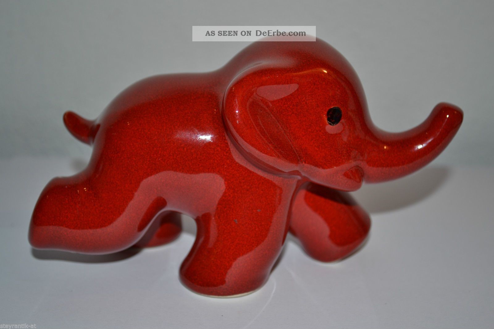 Roter Gmundner Keramik Elefant Aus Den 50er Jahren / Walter Bosse Ära Nach Form & Funktion Bild