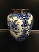 Sehr Schöne Vase Mit 925 Er Silberrand - Regina Delft - Ca.  26 Cm Nach Marke & Herkunft Bild 1