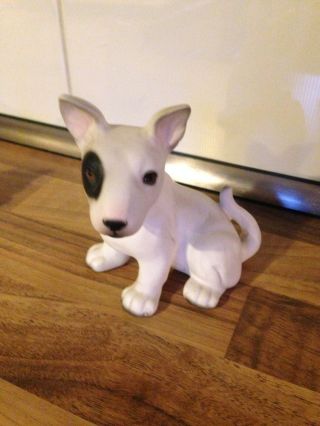 Bullterrier Hund Porzellan Royal Präsente Hundefigur Porzellanfigur Hk Weiß Bild