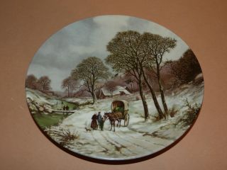 Royal - Schwabap - Wandteller,  Made In Enter - Holland (handdecorated) Schneelandschaft Bild