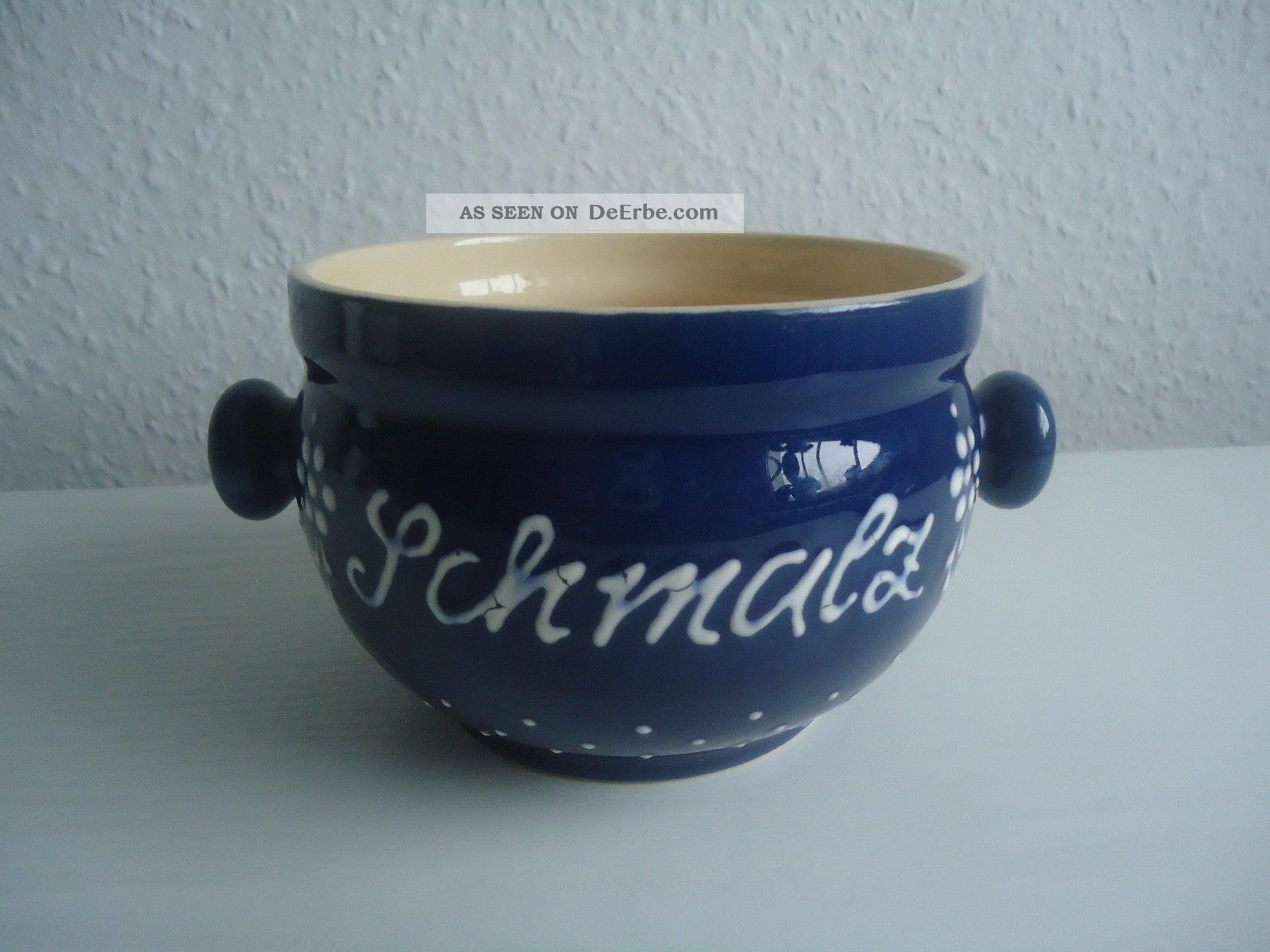 Schöne BÜrgel Keramik Schale Schüssel Topf - Blau - Weiß - Handarbeit Nach Form & Funktion Bild