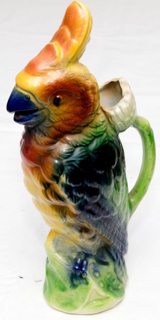 S` Clement Figurenkanne Porzellan Figur Papagei Kakadu Vogel Saftkanne 33 Cm Bild