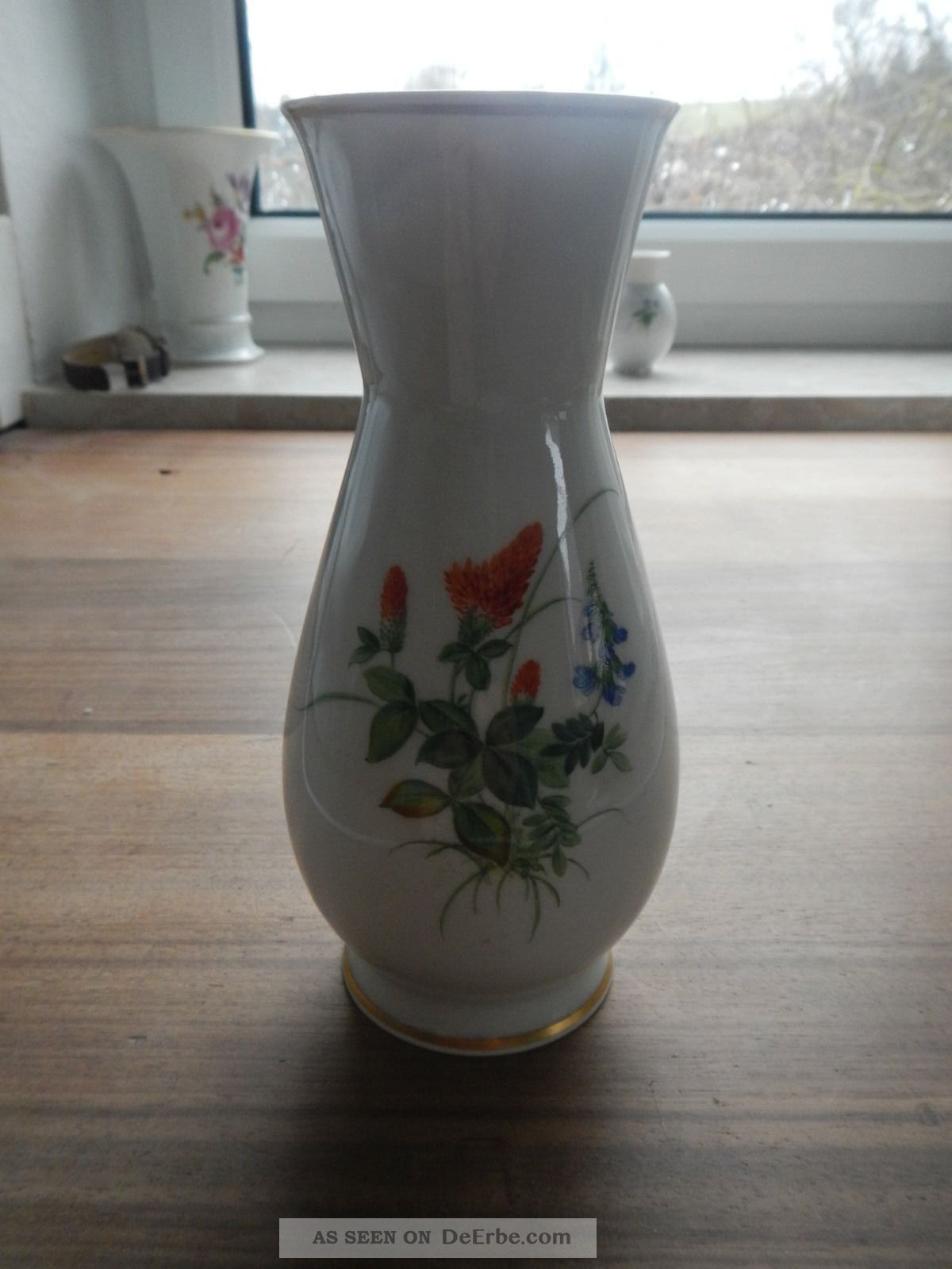 Meissener Porzellan Vase Ca.  17cm Hoch 1.  Wahl Meissen Bild