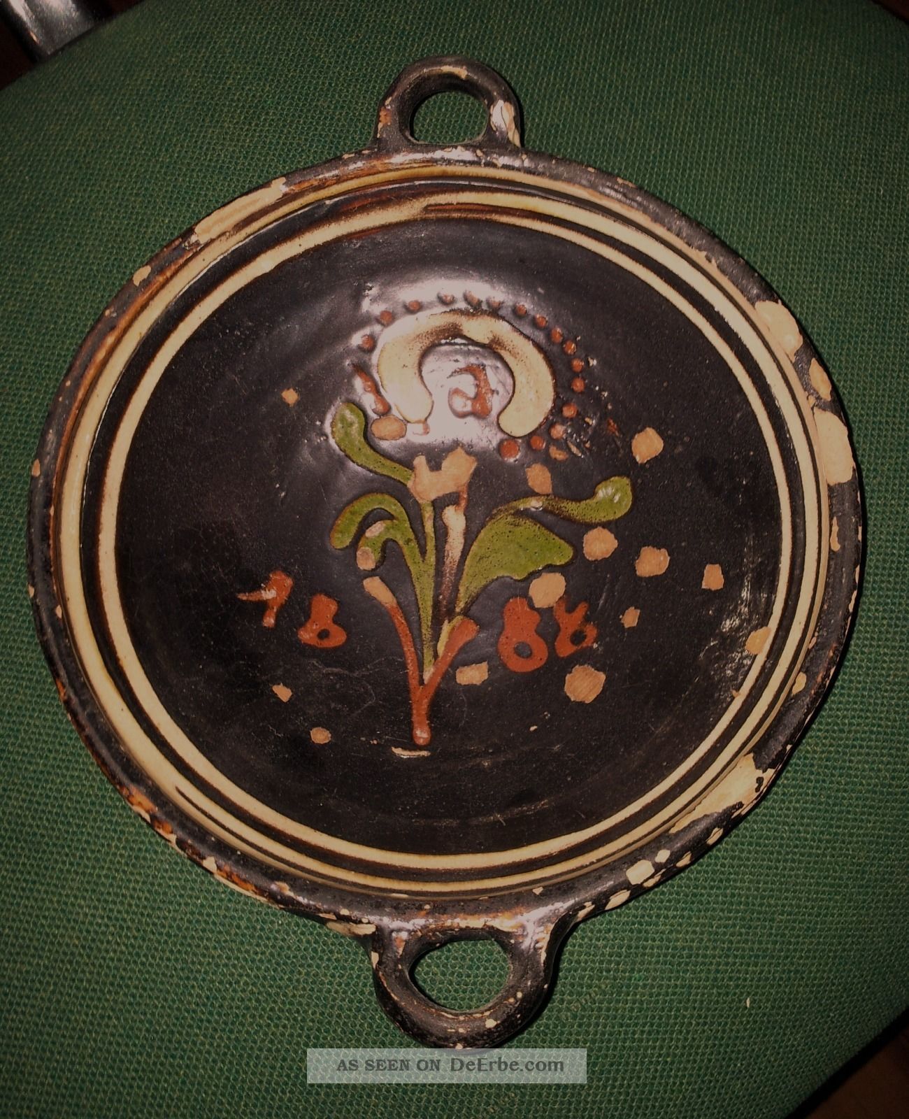 Doppelhenkelschale,  Ohrenschälchen,  Hessen,  Wetterau,  Marburg,  Dat.  1888,  Selten Nach Marke & Herkunft Bild