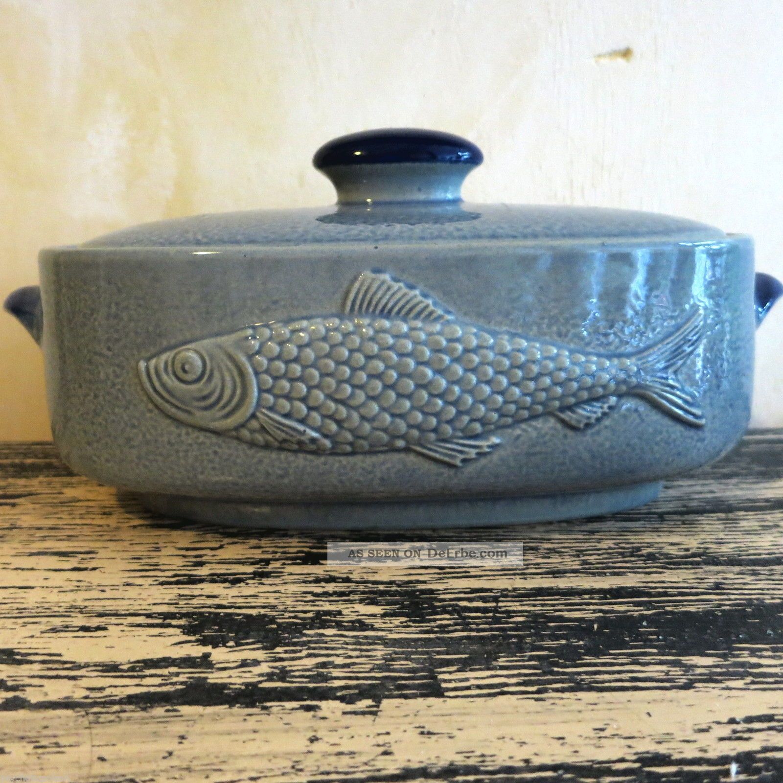 Steinzeug - Fischterrine Mit Deckel Mr Marzi &amp; Remy Ovaler Heringstopf ...