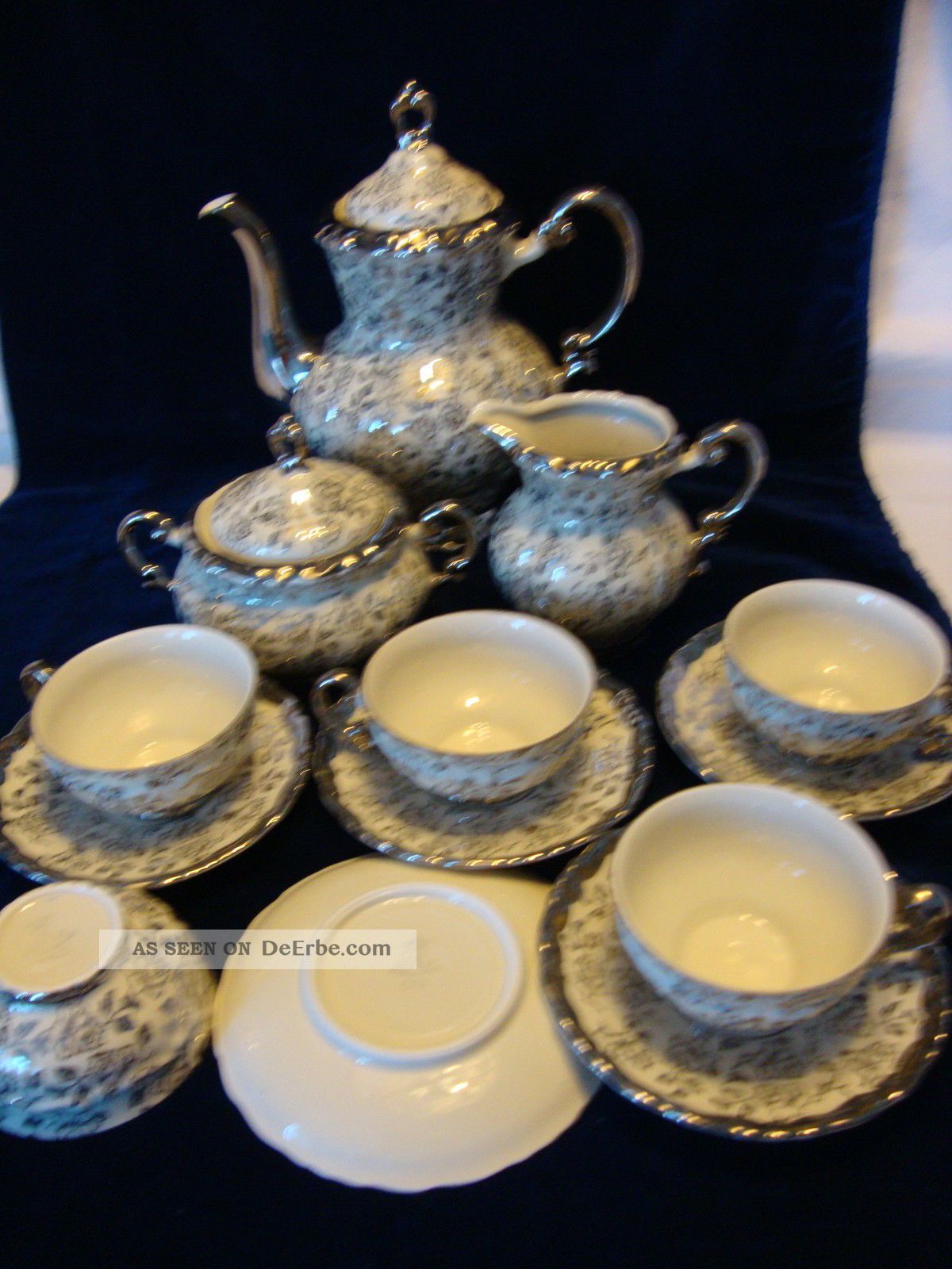 Mitterteich,  Bavaria,  Mokkaservice,  Silber,  Silberne Rosen,  Romatisch,  Vintage Nach Stil & Epoche Bild
