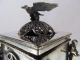 Besamimdose Quadratisch Silber 84 Durchbruch Adler Jude Rabbiner Judaica Judaica Bild 8