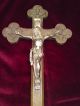 Altes Kreuz Kruzifix Wandkreuz Aus Nachlass / Dachbodenfund (kr12) Skulpturen & Kruzifixe Bild 2