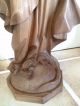 Marien - Statue Aus Holz,  Handgeschnitzt Mit Wandsockel,  Jungfrau Maria Skulpturen & Kruzifixe Bild 5