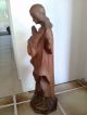Marien - Statue Aus Holz,  Handgeschnitzt Mit Wandsockel,  Jungfrau Maria Skulpturen & Kruzifixe Bild 8