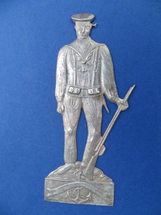 Votivgabe - Um 1940 - Soldat - Marine - Ex Voto - Ca 18 Cm - Devotionalien Bild