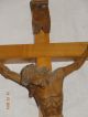 Kruzifix (kreuz) Mit Jesus Um 1940jahr Entstanden.  Handgeschnitzt Groß Skulpturen & Kruzifixe Bild 2
