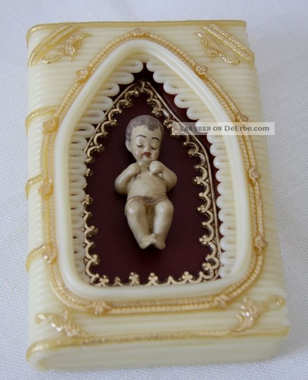 Klosterarbeit Wachsstock Wachsstöckl Gebetbuch Jesuskind Christkind Weihnachten Klosterarbeiten Bild
