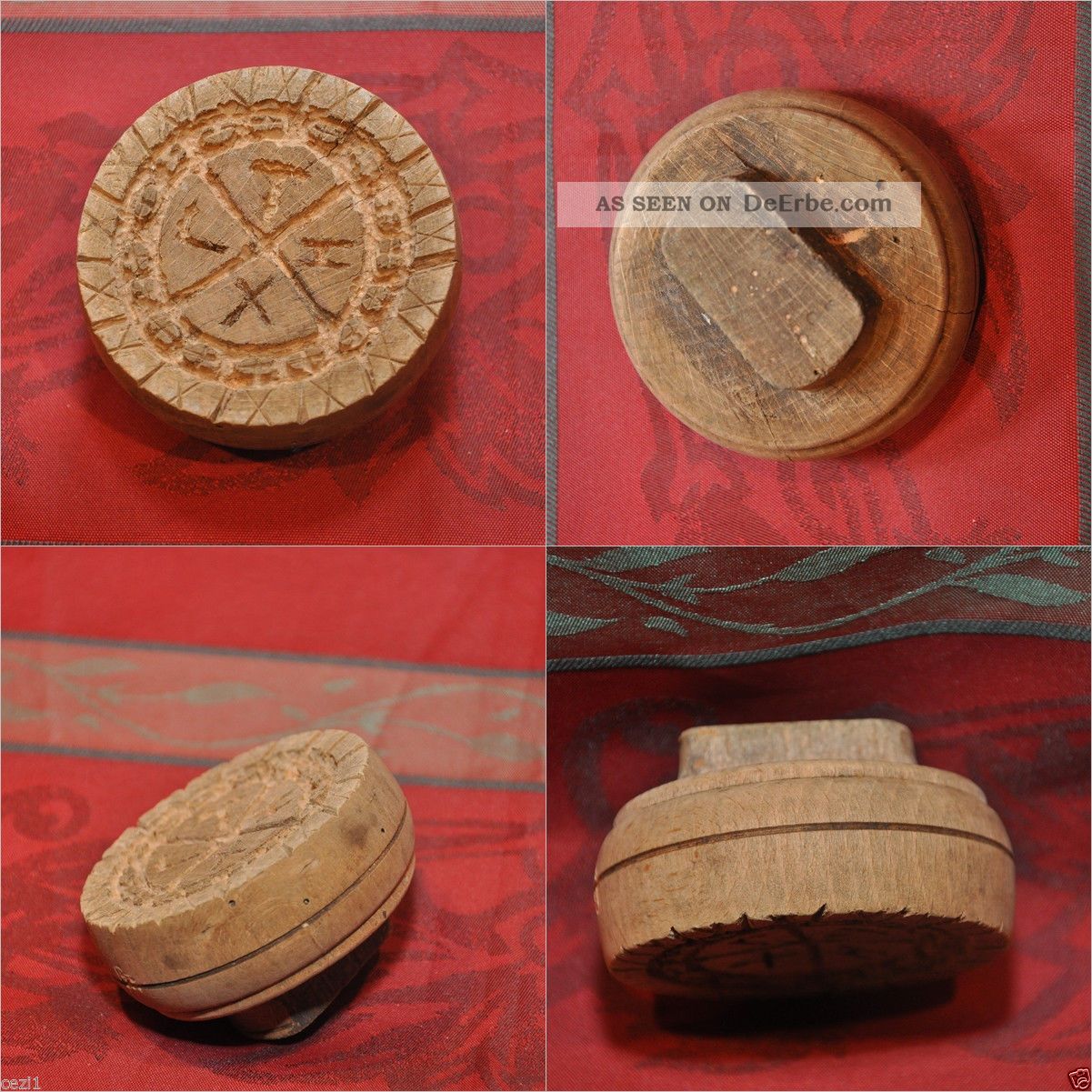 Brotstempel Griechisch Orthodox Judaica Liturgie Antik Holz Christentum Stempel Klosterarbeiten Bild