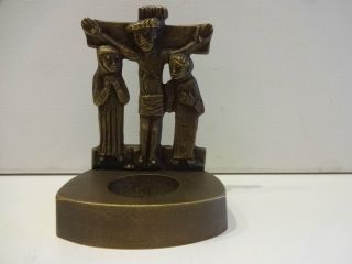 Bronze Teelichthalter Kreuzigungsgruppe Kreuz Kruzifix Von Egino Weinert Bild