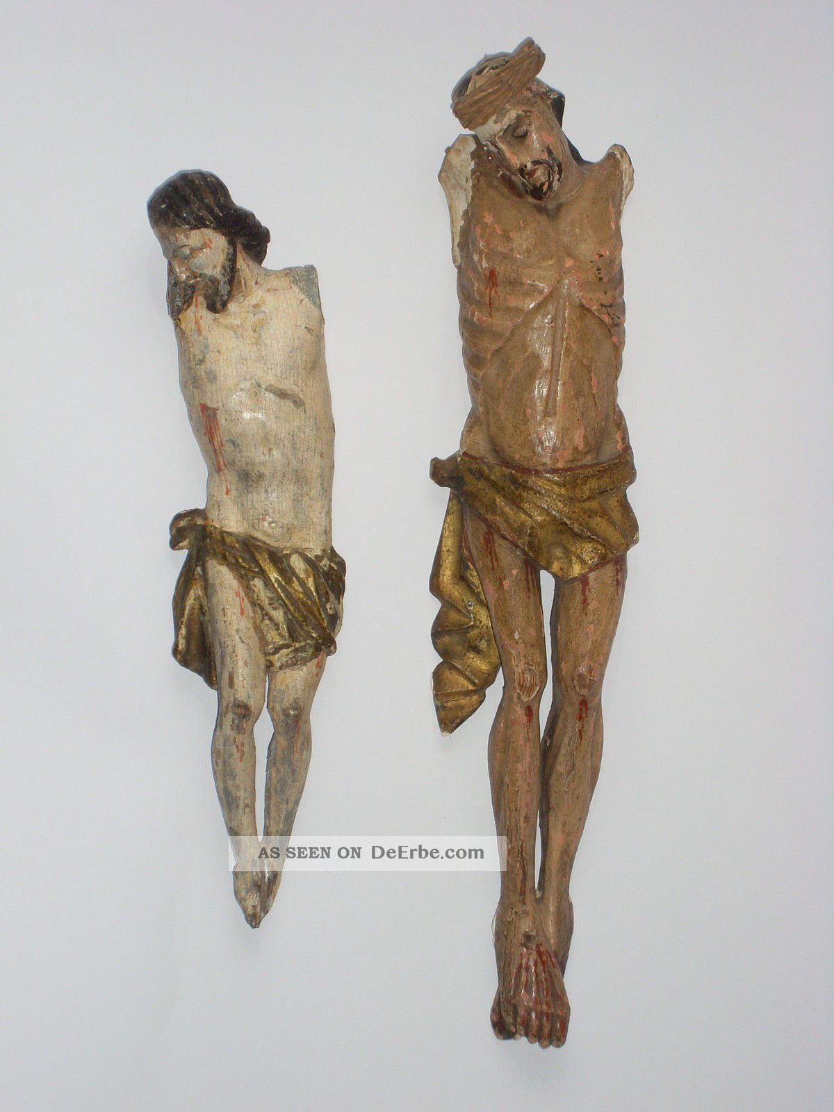 2 Barocke Corpus Christi Um 1780 - Holz Geschnitzt Klosterarbeit Klosterarbeiten Bild