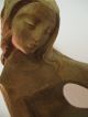 Maria Mit Kind Schöne Moderne Holzfigur Handgeschnitzt Jesuskind Signiert F R? Skulpturen & Kruzifixe Bild 4