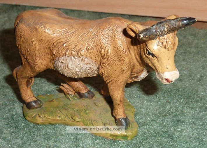 ,  Sehr Gut Erh.  Krippenfigur Ochse Aus Kunststoff 8 X 11 Cm, Krippen & Krippenfiguren Bild