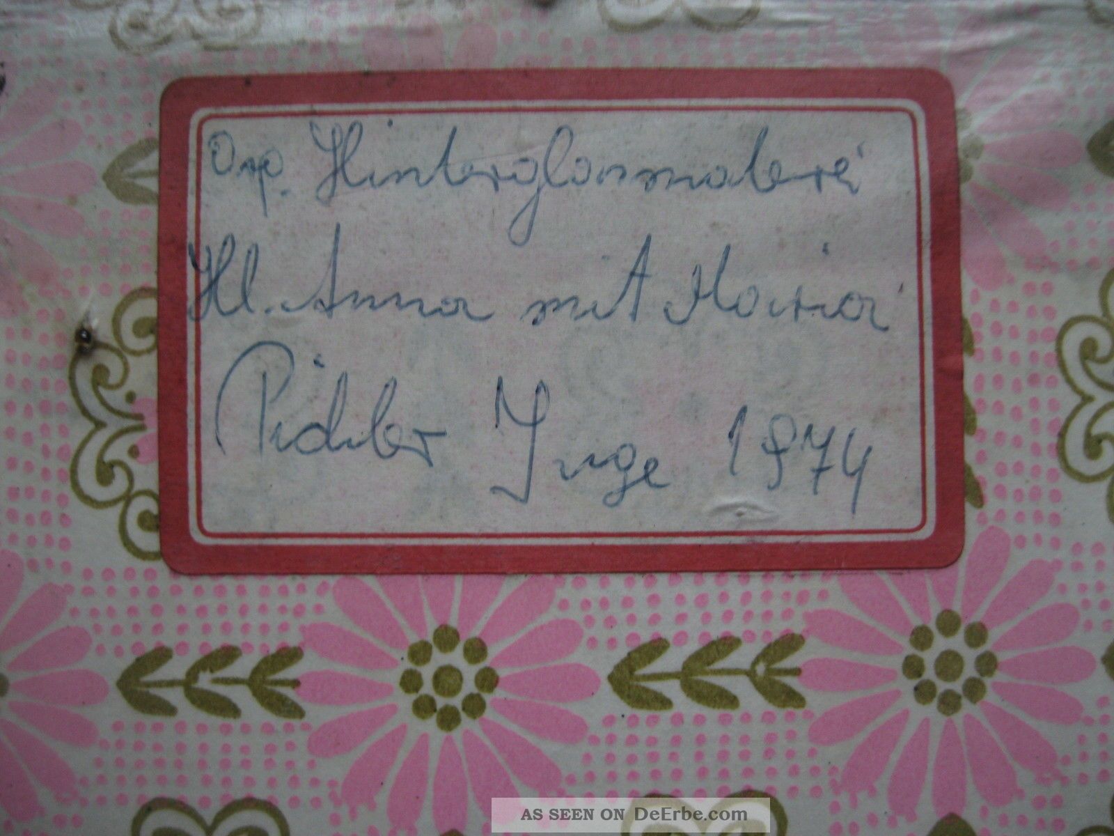 Hinterglasbild Hl. Antonia N - Handbemalt Mit Holzrahmen 12,5x16cm