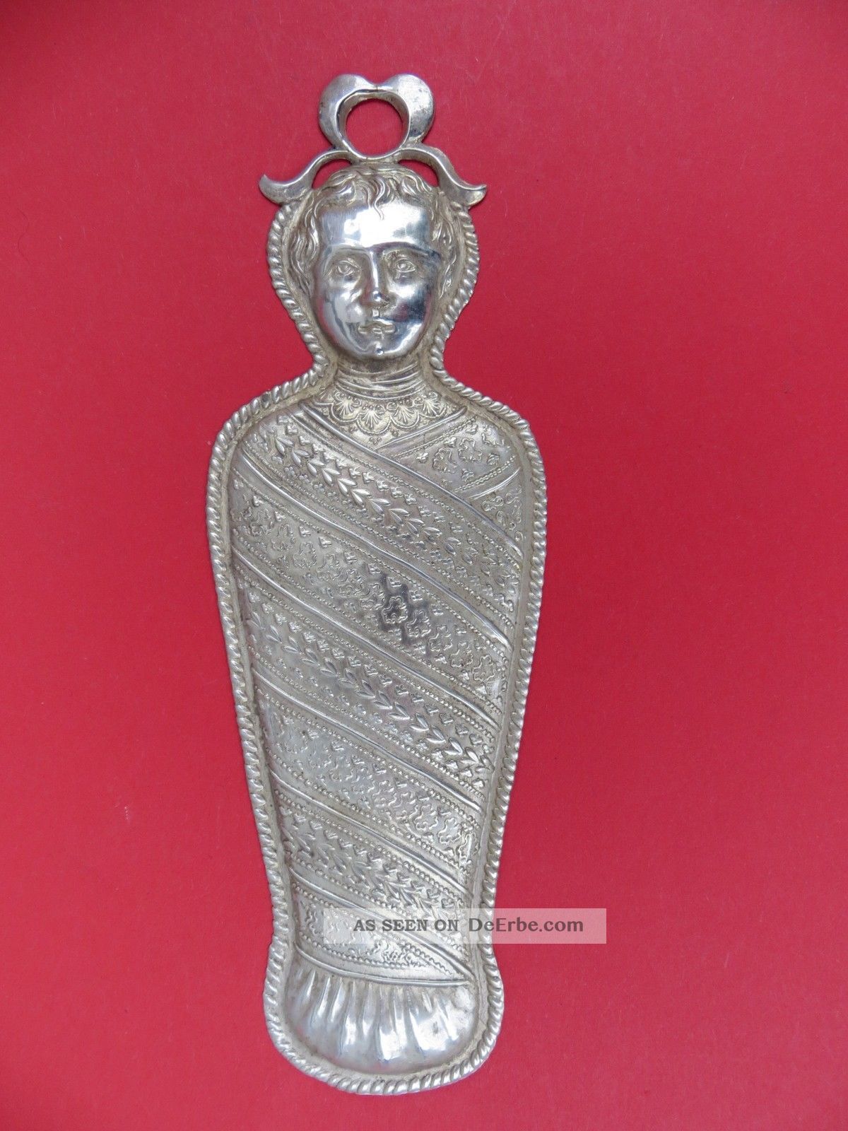 Wickelkind - Fatschenkind - Votivgabe - Ex Voto - Ca.  15,  5 Cm - Versilbert Votivbilder & Sakralmalerei Bild