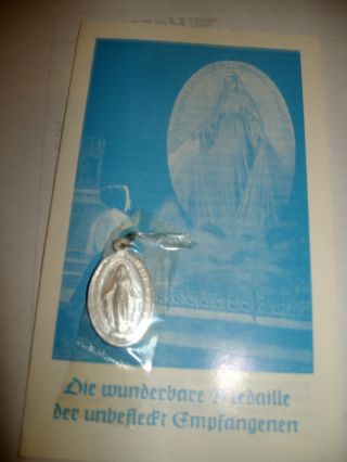 Die Wunderbare Medaille Der Unbefleckt Empfangenen - Herz Marien Bildchen - Maria - Bild