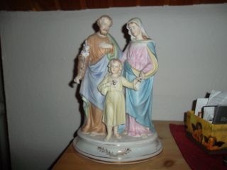 Wunderschöne Alte Porzellanfigurengruppe Hl.  Familie Bild