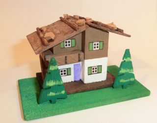 Uraltes Alpenhaus Bauernhaus Spielzeug Seiffen Erzgebirge 1920 Bild