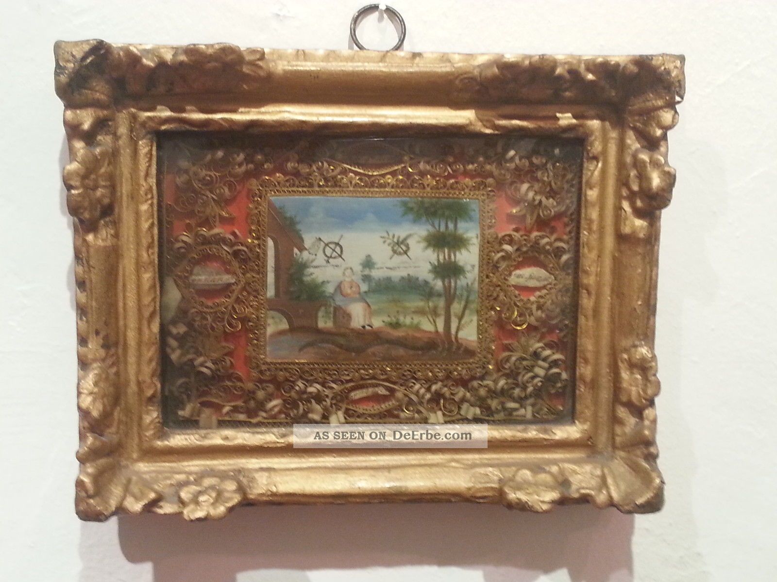 Museale Klosterarbeit,  Um 1690 - 1720,  Rar,  Reliquie,  18 Jahrhunder Klosterarbeiten Bild