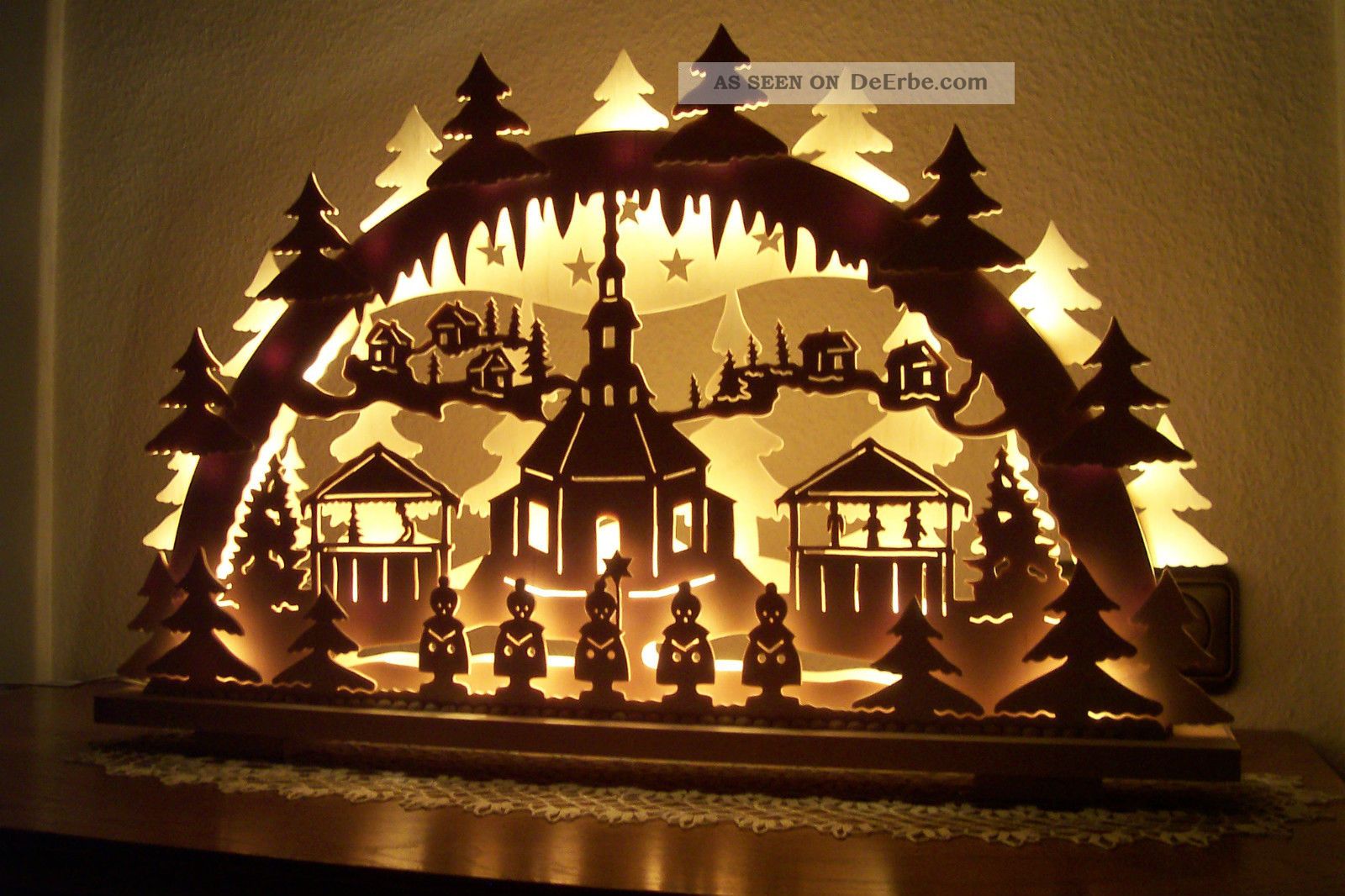 60cm 3 D,  Schwibbogen,  Lichterbogen,  Seiffener Kirche Der Letzte Objekte nach 1945 Bild