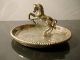 Antike Schmuck Schale Silver Plated Made In England Pferd Objekte vor 1945 Bild 2