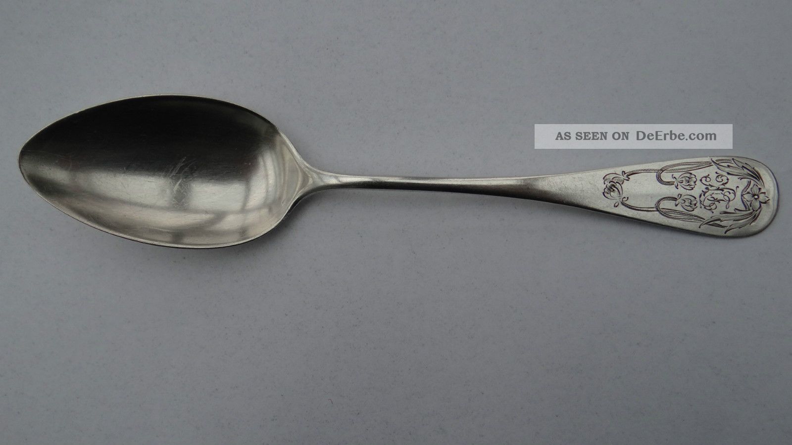 Löffel,  Reich Verzierter Löffel 800 Silber 3.  /4.  1901 Monogramm 