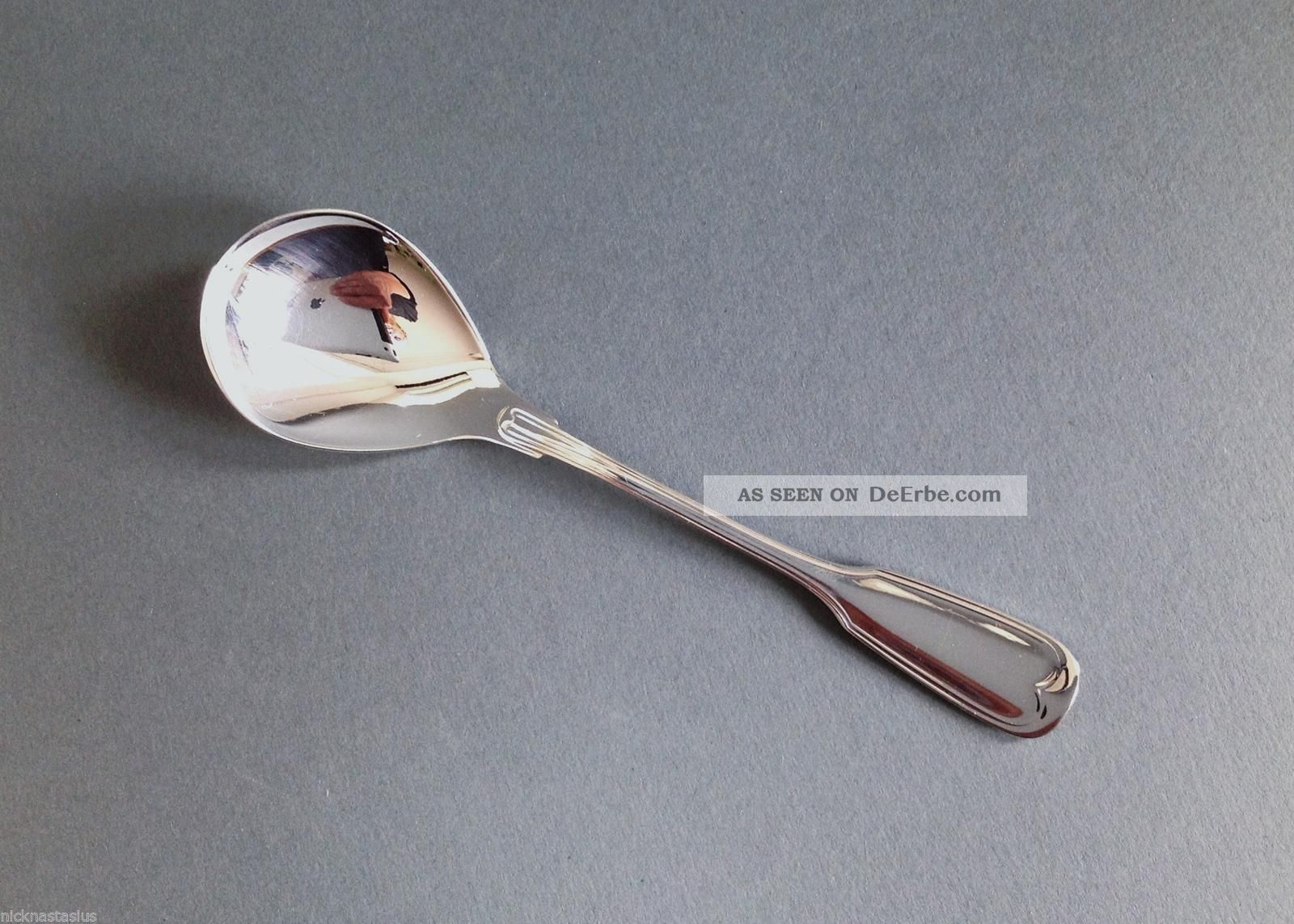 Wilkens Augsburger Faden Zuckerlöffel,  Kl.  Schöpflöffel Rahm,  Saucen,  Silber 800 Objekte nach 1945 Bild