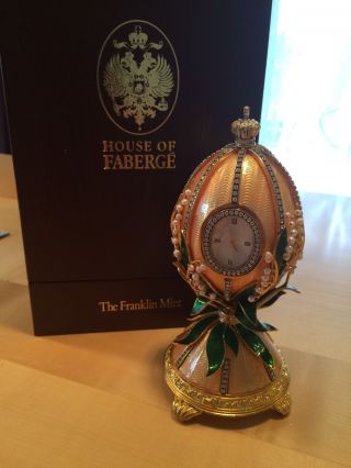 Faberge Uhr Maiglöckchen Von Franklin Perlen Kristall Bild